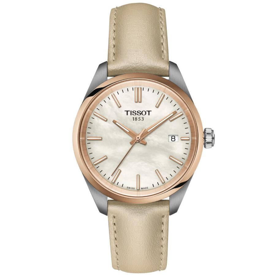 【美品】TISSOT ティソ PR100 クォーツ ベージュ文字盤 デイト TISSOT（ティソ） TISSOT PR 100 34mm ピーアール 100 T150.210.26