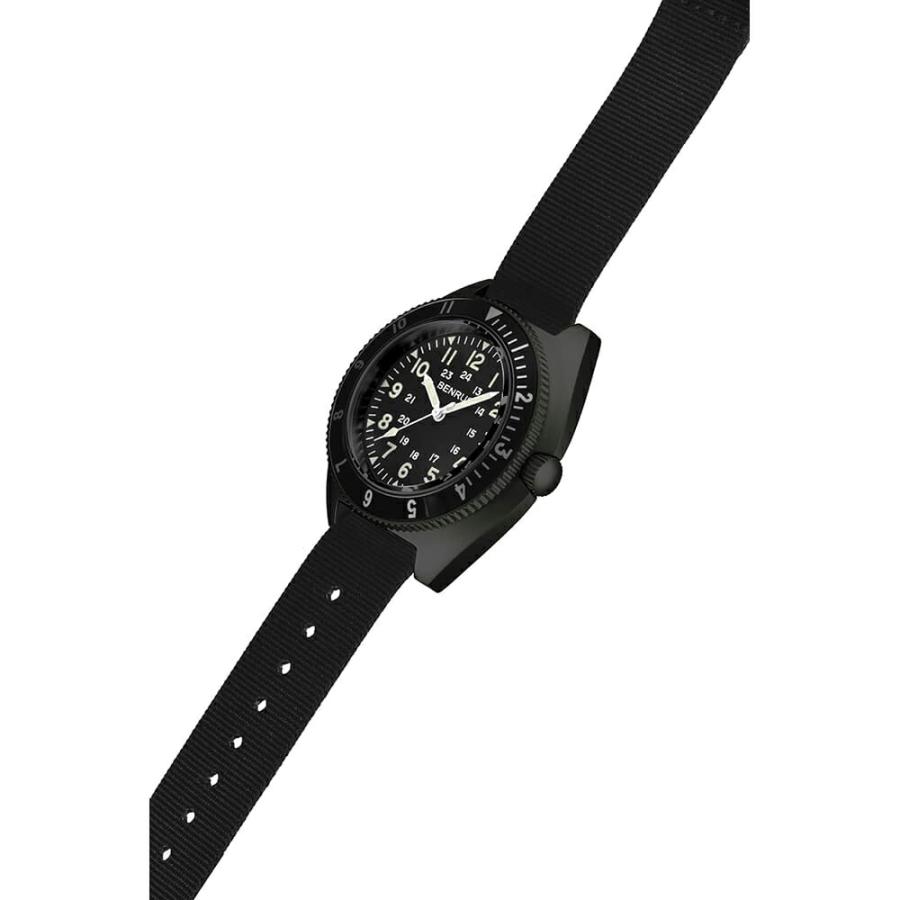 BENRUS ベンラス 腕時計 メンズ TYPE-II BLACK ブラック ミリタリー