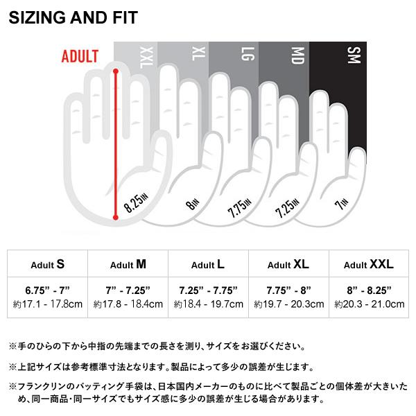 【あすつく対応】＜メール便対応＞フランクリン（Franklin） 20474 バッティング手袋 両手用 パワーストラップ POWERSTRAP HI-LITE バッティンググローブ 野球｜grandslam｜08