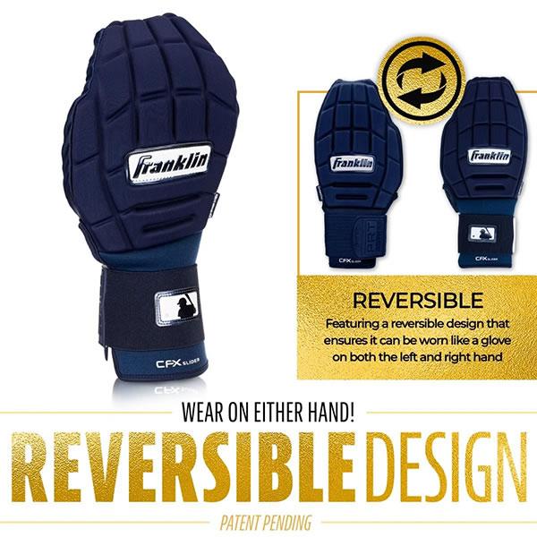 【即日発送可】フランクリン（Franklin） 23555C4 スライディングミット 左右兼用 1個入 CFX SLIDER PRT PROTECTIVE SLIDING GLOVE リバーシブル 走塁手袋 野球の画像