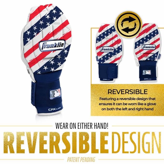 【即日発送可】フランクリン（Franklin） 23555C8 スライディングミット 左右兼用 1個入 CFX SLIDER PRT PROTECTIVE SLIDING GLOVE リバーシブル 走塁手袋 野球の画像