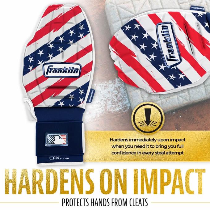 【即日発送可】フランクリン（Franklin） 23555C8 スライディングミット 左右兼用 1個入 CFX SLIDER PRT PROTECTIVE SLIDING GLOVE リバーシブル 走塁手袋 野球の画像