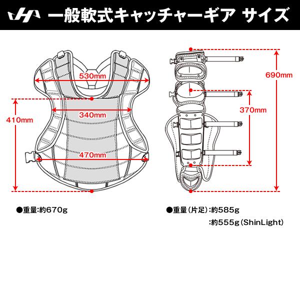 【あすつく対応】ハタケヤマ（HATAKEYAMA） CG-N24IH 一般軟式キャッチャー防具 3点セット SGマーク合格品 キャッチャーセット キャッチャーギア 限定品 野球｜grandslam｜06