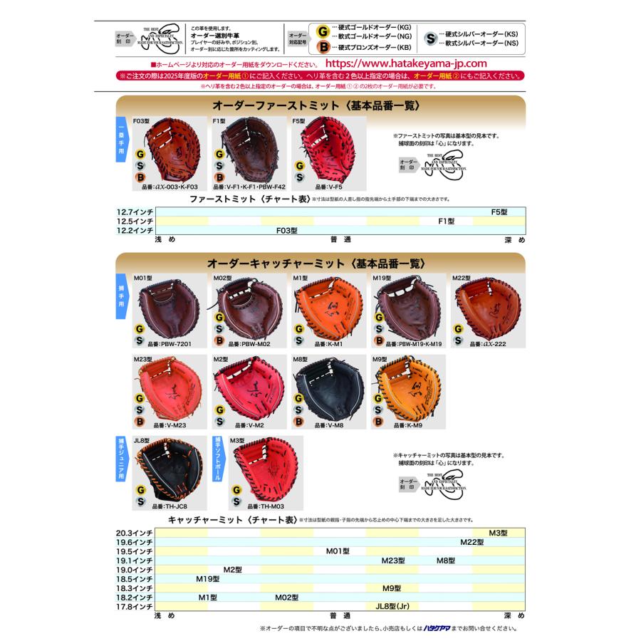 ハタケヤマ（HATAKEYAMA） ＜受注生産＞ 硬式用キャッチャーミット