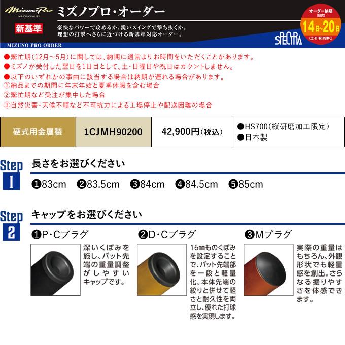 MIZUNO <受注生産>ミズノ(MIZUNO) 1CJMH90200 硬式用金属製 MIZUNO <受注生産>ミズノ(MIZUNO) 1CJMH90200 硬式用金属製