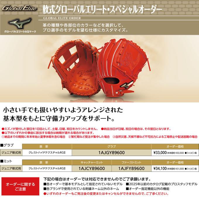MIZUNO（ミズノ） ＜受注生産＞ ジュニア軟式用オーダーグラブ・ミット