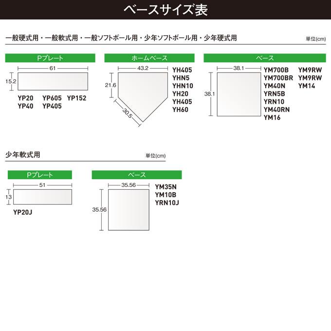 エスエスケイ（SSK） YM14 軟式・ソフトボール用塁ベース 3枚1組 野球