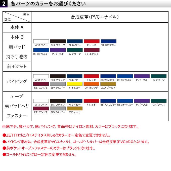 ＜受注生産＞ゼット（ZETT） BAP2170B ボールケース エナメル プロステイタス カラーオーダーシステム PROSTATUS オーダーバッグ 野球の画像
