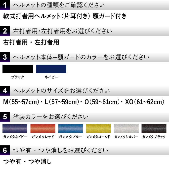ゼット（ZETT） ＜受注生産＞ 軟式打者用顎ガード付きヘルメット+