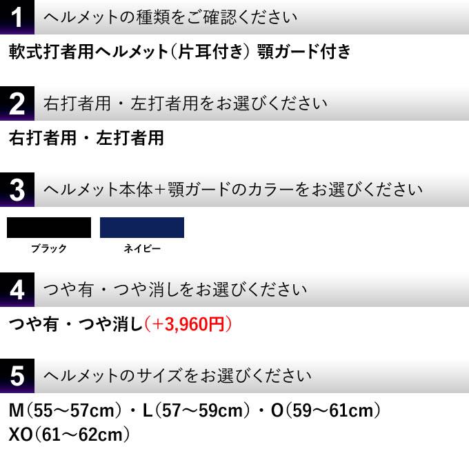ゼット（ZETT） ＜受注生産＞ 軟式打者用顎ガード付きヘルメット