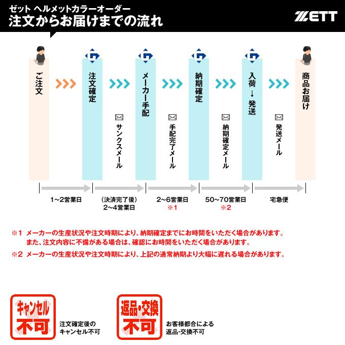 最大53%OFFクーポン 受注生産 ゼット ZETT BHL370 BHLP21 軟式打者用ヘルメット 両耳付き カラーオーダー 全体塗装 ヒサシ  terahaku.jp