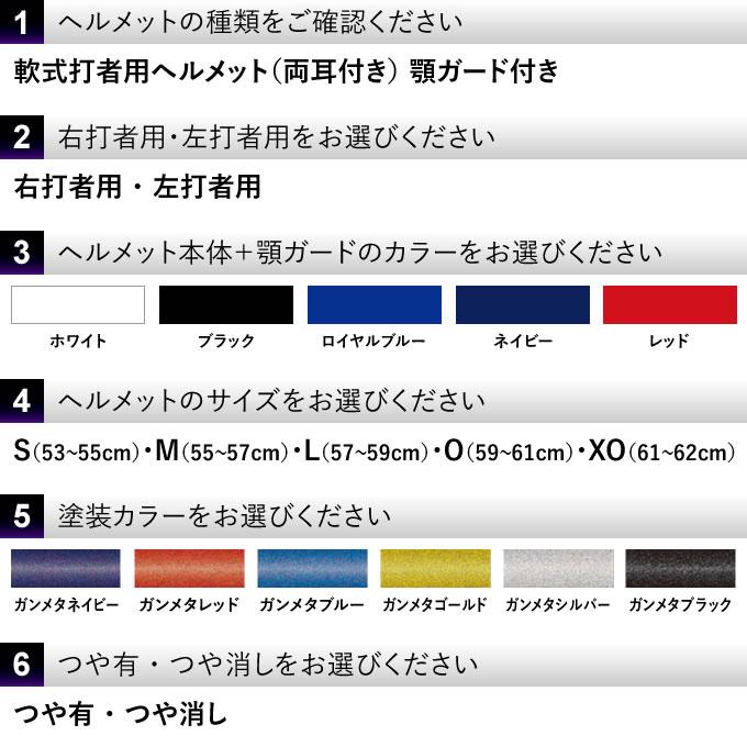 ゼット（ZETT） ＜受注生産＞ 軟式打者用顎ガード付きヘルメット+