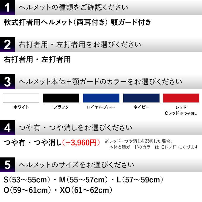 ゼット（ZETT） ＜受注生産＞ 軟式打者用顎ガード付きヘルメット