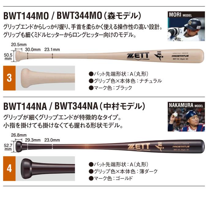 ゼット（ZETT） ＜受注生産＞ BWT144 硬式用木製オーダーバット