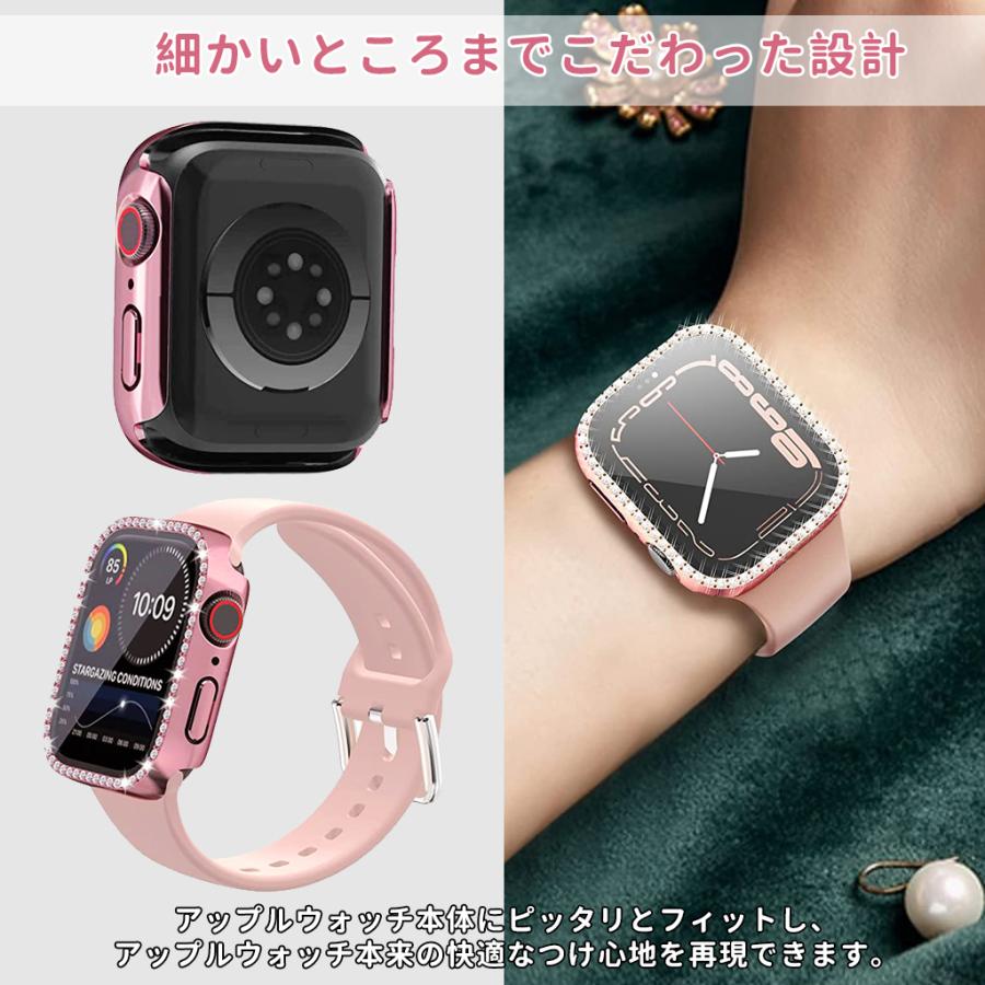 アップルウォッチ カバー apple watch ケース キラキラ Series 9 8 7 SE 6 5 4 3 2 1 ジュエリー 高級  applewatch 45mm 44mm 42mm 41mm 40mm 38mm 全面保護