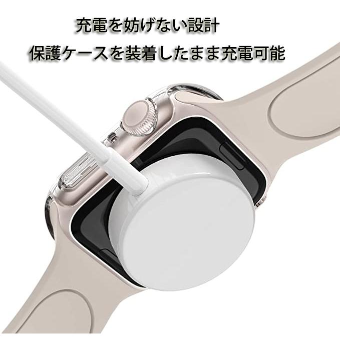 アップルウォッチ カバー 保護 ケース Apple Watch Ultra 9 8 7 SE 6 5 4 3 2 1 49mm 45mm 44mm 42mm 41mm 40mm 38mm 透明 ガラス フィルム｜graneu｜16