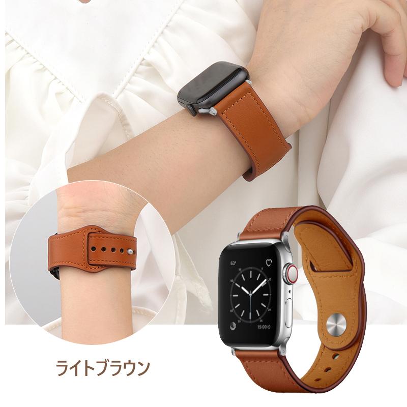 大規模セール 新品 Apple Watch 38 40 41mm レザーバンド ブラウン