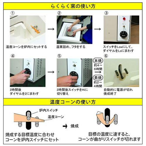 陶芸用品 陶芸窯 100V電気窯 らくらく窯 TMK-1型 コーン式電気窯 送料