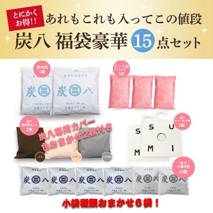 出雲屋炭八 炭八 12l 福袋 15点セット 大袋 小袋 湿気取り 除湿剤 消臭