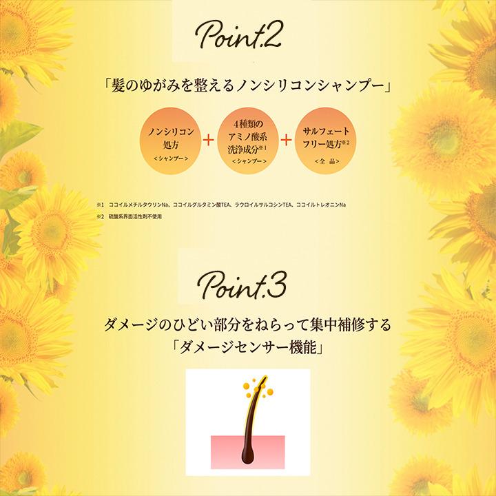 クラシエ ディアボーテ ヒマワリ オイルインコンディショナー リッチ＆リペア 500ml 1個 HIMAWARI ノンシリコン うねり くせ パサつき まとめ髪｜granire｜06