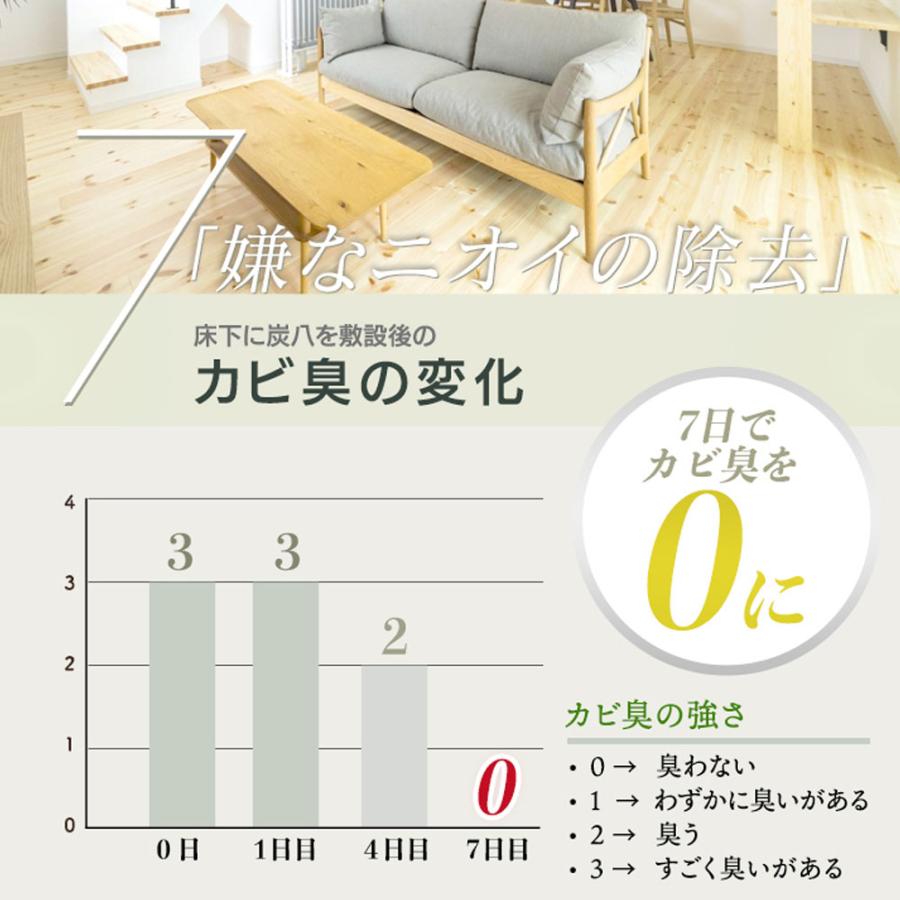 出雲屋炭八 炭八 床下用 12l 8袋 約1.3畳 床下乾燥剤 床下調湿剤 床下