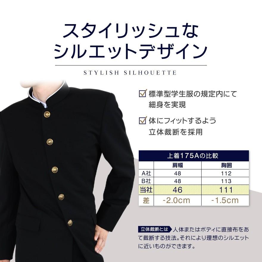 175A 学生服　上下セット 学生服 学ラン 175A 男子 富士ヨット 上着 丸洗い可 ウール混 神奈川
