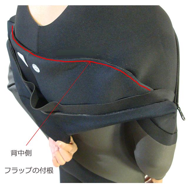 既成レディースサイズ・即納】ハイネック仕様ロングチェストジップ 