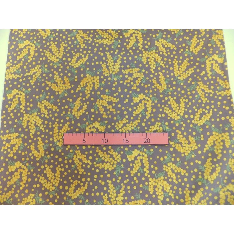 ミモザ柄 ボタニカル オックス(綿 生地 布) |  | 03