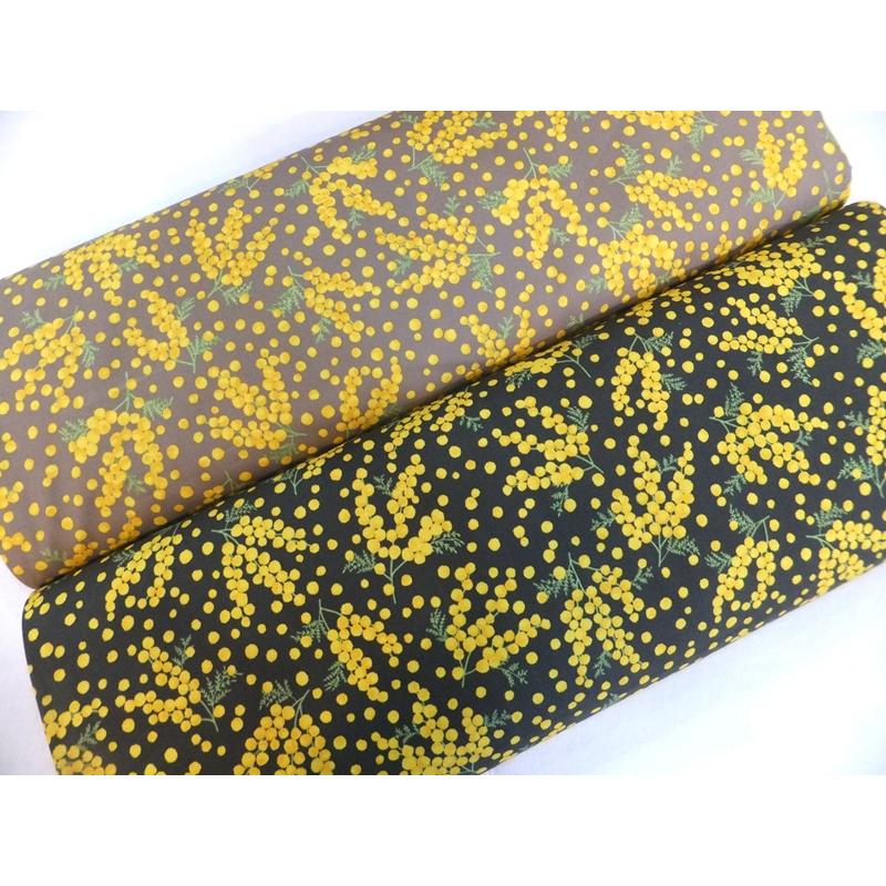 ミモザ柄 ボタニカル オックス(綿 生地 布) |  | 08