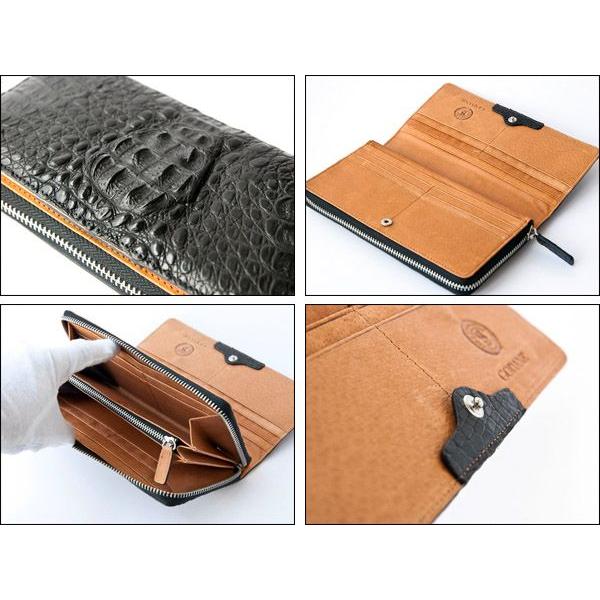 71%オフ 財布 父の日 カイマン クロコダイル GODANE ゴダン ラウンド