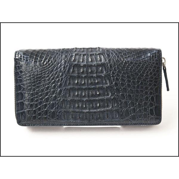 財布 父の日 カイマン クロコダイル ラウンドファスナー GODANE ゴダン