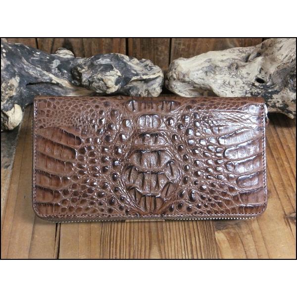 66%オフ 財布 父の日 カイマン クロコダイル GODANE ゴダン メンズ  