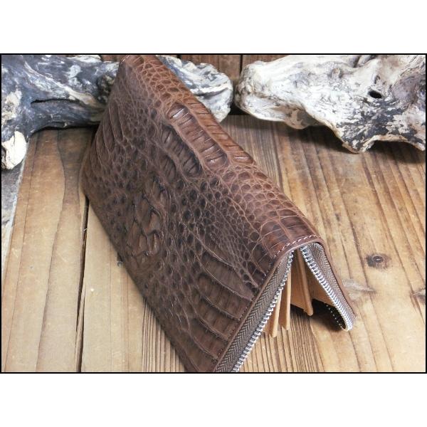 66%オフ 財布 父の日 カイマン クロコダイル GODANE ゴダン メンズ  