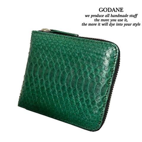 財布 父の日 GODANE ゴダン ダイヤモンドパイソン ラウンドファスナー 