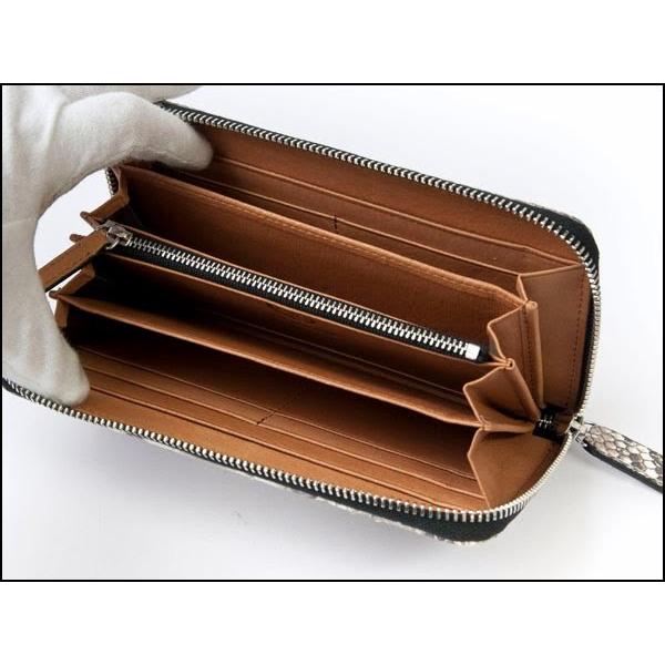 財布 父の日 GODANE ゴダン ダイヤモンドパイソン ラウンドファスナー