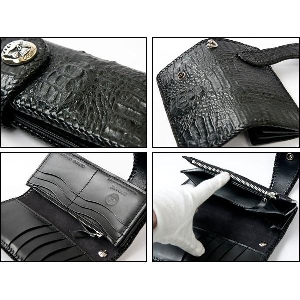 財布 父の日 カイマン クロコダイル GODANE ゴダン ハンドメイド 