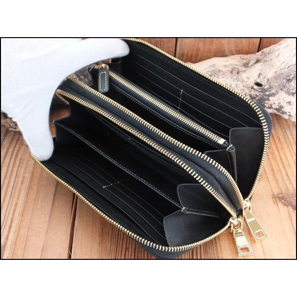 期間限定★ゴダン Wガルーシャエイ革 ダブルジッパー取っ手付長財布 8105BK オンライン ショップファッション - 期間限定☆ゴダン Wガルーシャエイ