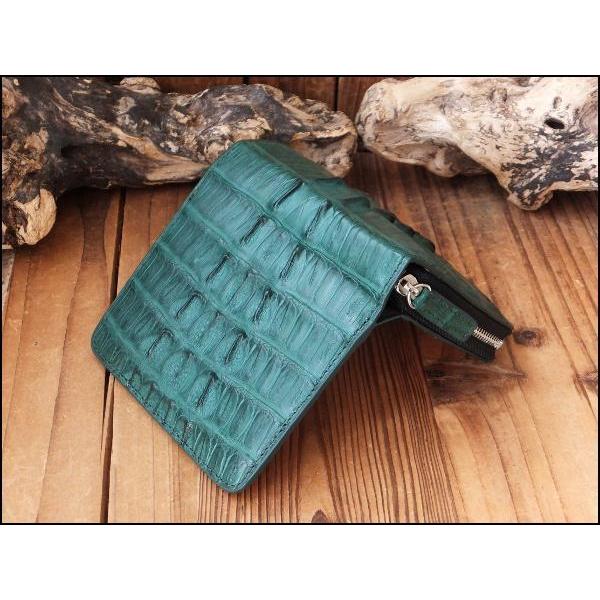 財布 父の日 カイマン クロコダイル GODANE ゴダン ラウンド