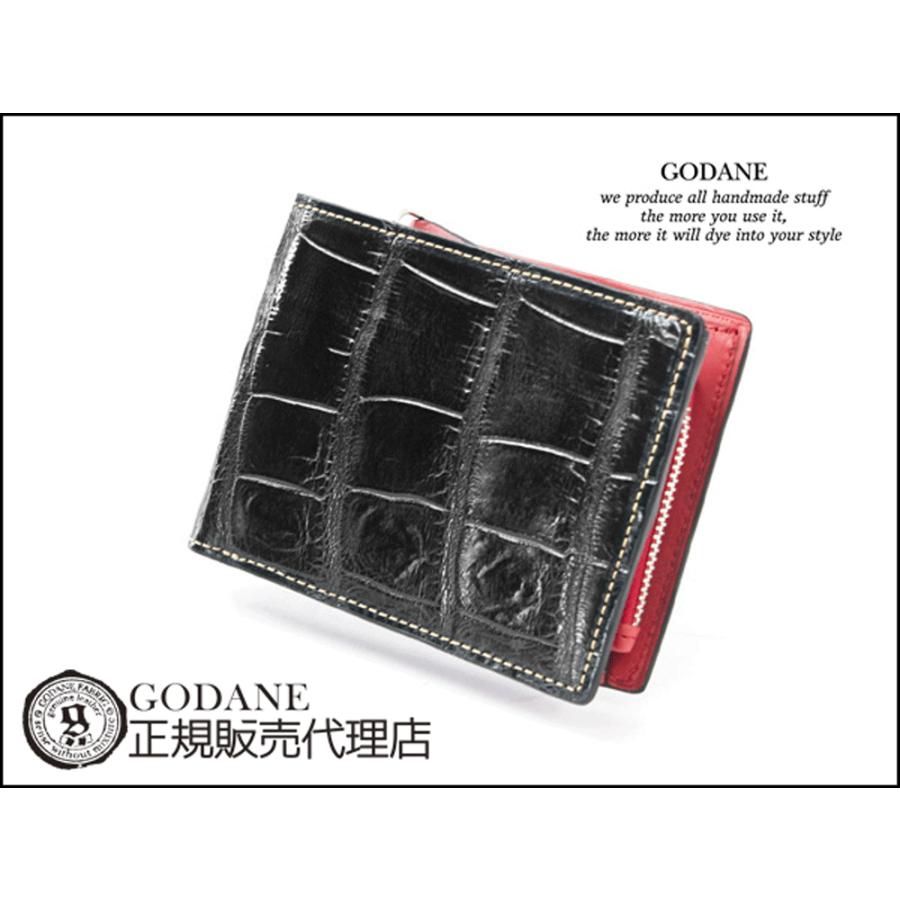 ポイント5倍　ゴダン　財布　GODANE　シャムクロコダイル　父の日　ビルフォード　spsw1204RedBlack　インサイドレッド　ブラック　BK　プレゼント　ギフト｜grans