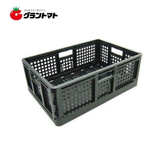 折りたたみコンテナ 黒色 550(横)*370(縦)*200(高さ) 10個セット 安全