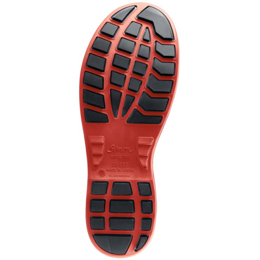 シモン　安全靴　SL22-R　赤　27cm　黒
