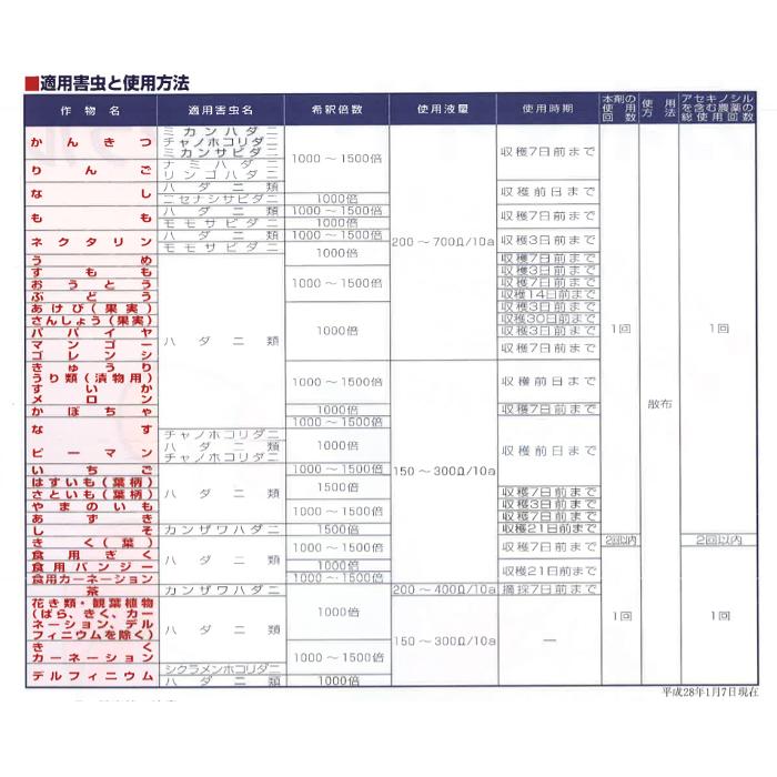 カネマイトフロアブル 100ml×30本 速攻型殺ダニ剤 農薬 アグロカネショウ【取寄商品】の画像
