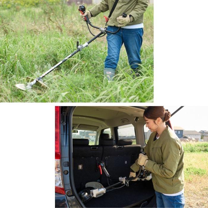 エンジン式草刈機 ESC-26U ジズライザーセット 草刈機 刈払機 工進