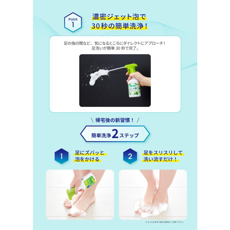 フットケア 足用 泡ソープ フットメジ ジェット泡 足洗い ソープ 殺菌 爽快 シトラスの香り 4個セット グッズ 足ケア 臭い対策 せっけん 石鹸 角質 角質ケア | フットメジ | 03