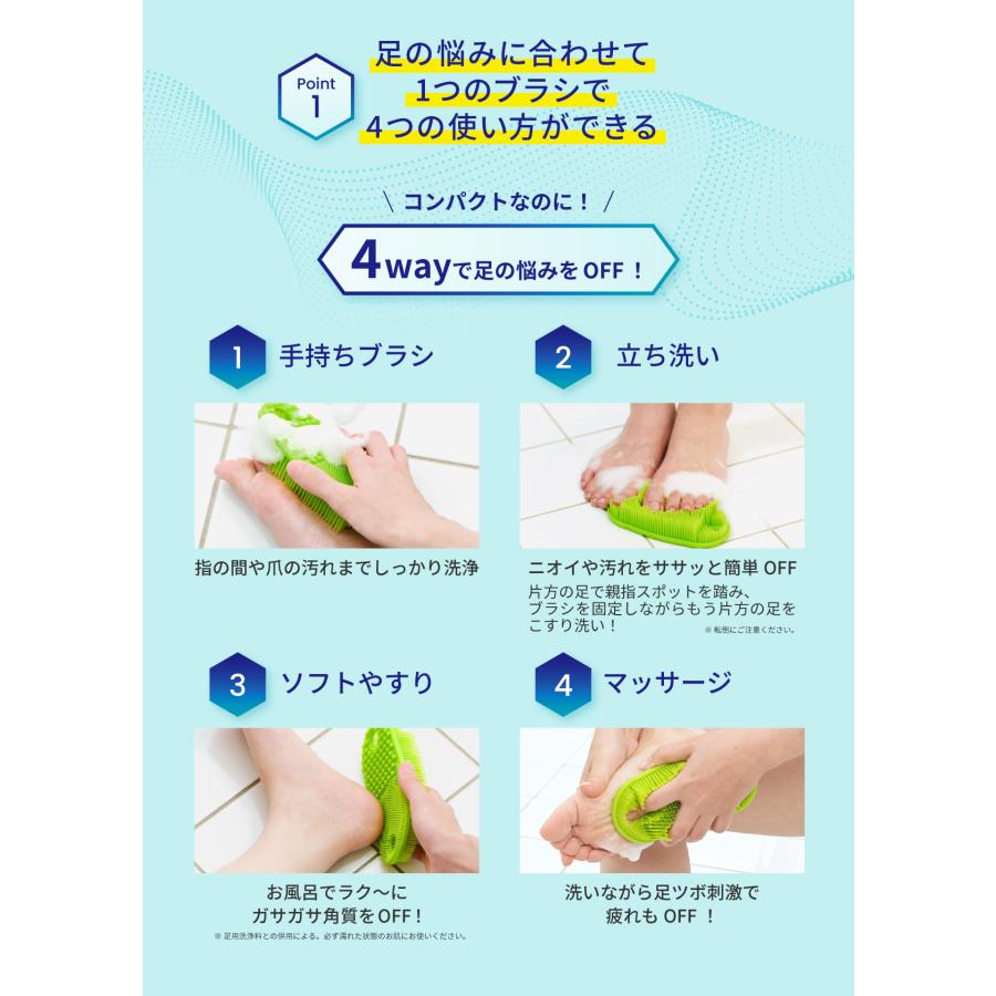 フットメジ フットケア 足用 石けん ジェット泡 4way ブラシ 3点セット