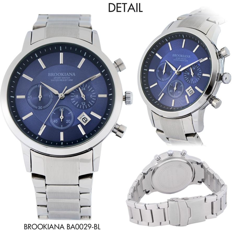 ブルッキアーナ 腕時計 メンズ BROOKIANA ba0029 クロノグラフ カレンダー クォーツ 防水 | BROOKIANA | 01