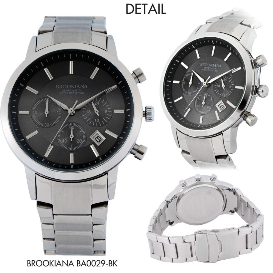 ブルッキアーナ 腕時計 メンズ BROOKIANA ba0029 クロノグラフ カレンダー クォーツ 防水 | BROOKIANA | 02