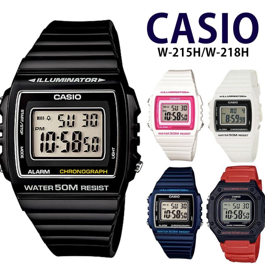 腕時計 Casio カシオ スタンダード デジタル スポーツウォッチ メンズ レディース W 215h 1a W 215h 2a W 215h 7a W 215h 7a2 W218h 4b チープカシオ Casio St12 グラフノン Yahoo 店 通販 Yahoo ショッピング