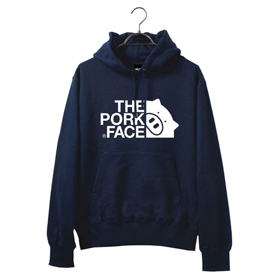 THE PORK FACE ポークフェイス パーカーメンズ レディース ブラック ホワイト ネイビー ポーク フェイス |  | 03