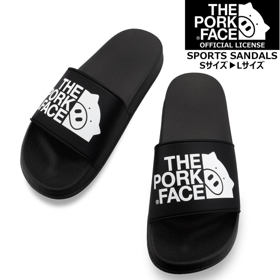 THE PORK FACE ポークフェイス サンダル メンズ レディース シャワーサンダル ブラック ホワイト ビーチサンダル ビーサン ギョサン |  | 04